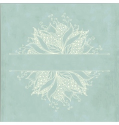 Vintage card with fantasy flower vector image