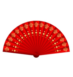 Red fan vector image