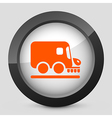 Orange and gray elegant glossy icon vector image