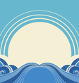 Sea waves and sunAbstract nature image vector image