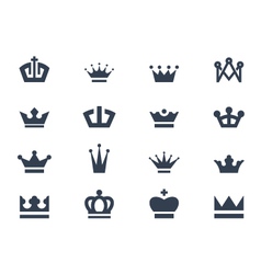 Crown icons Crown icons vector image