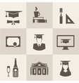 Graduation icons vector image