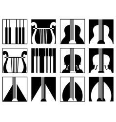 Music icons set vector image