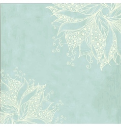 Vintage card with fantasy flowers vector image