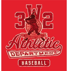 Baseball league graphic vector image