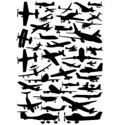 Plane set vector image