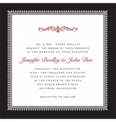 Wedding frame vector image