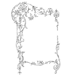 Classic floral frame vector image