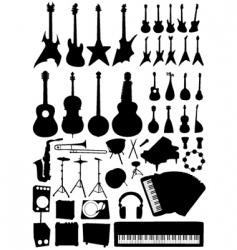 Music icons vector image