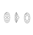 Gemstone wire frame Gemstone wire frame vector image