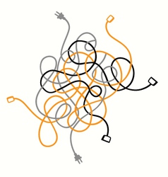 Cable mess vector image