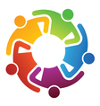 Teamwork share logo vector image