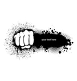 Fist with grunge vector image