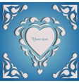 Paper cutout card Template frame design vector image
