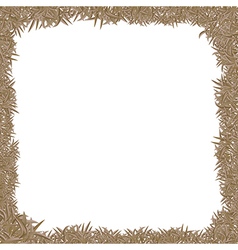 Dry grass frame vector image