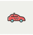 Police car thin line icon vector image