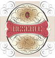 Ornate label design vector image