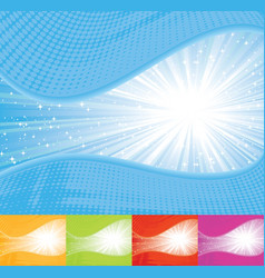 Sunbeam wavy background vector image