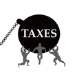Taxes burden vector image