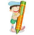 Boy with pencil vector image