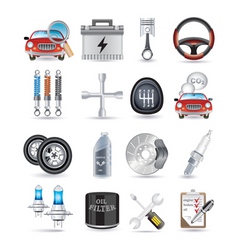 Car parts and service vector image