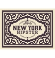 Hipster card Elements by layers vector image