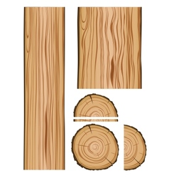 Wood texture and parts vector image