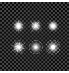 Lighting Effects of Flash Glow White Elements vector image