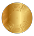 Golden vinyl record vector image