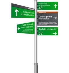 Road signs with arrows vector image