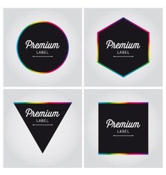 Premium logo label set vector image