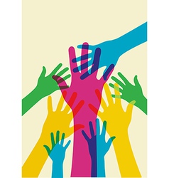 Helping hands vector image