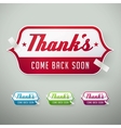Thank you labels vector image