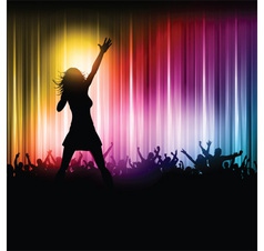 Singer performing vector image