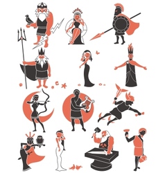 Greek Roman Gods vector image