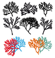 Coral reefs set vector image