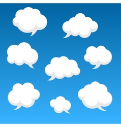 Flat speech clouds for you design Flat speech clouds for you design vector image