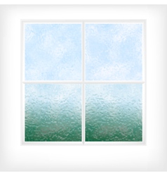 Frosted glass window vector image