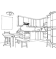 Kitchen sketch vector image
