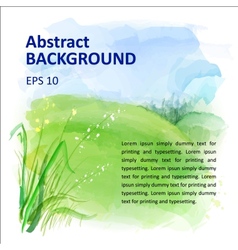 Background of watercolor landscape vector image
