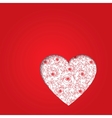 Valentines day red heart vector image