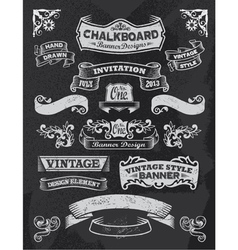 Retro Vintage banners and ribbons vector image