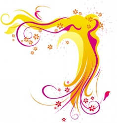 Floral background vector image