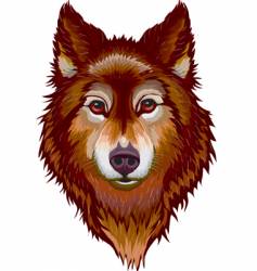 Portrait of wolf vector image