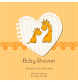 Baby Shower Card with Giraffe vector image