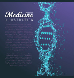 Dna spiral medical molecule structure Dna spiral medical molecule structure vector image