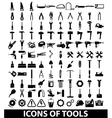 Set icons of tools vector image