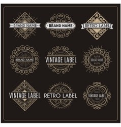 Vintage retro label vector image