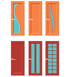 Set Of Doors For Rooms vector image