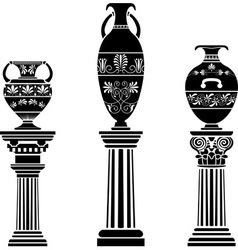 Greek vases vector image